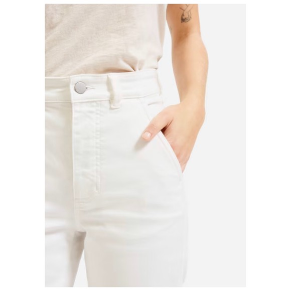 EVERLANE Antique White Wide Leg Pockets Pants - Picture 2 of 8
